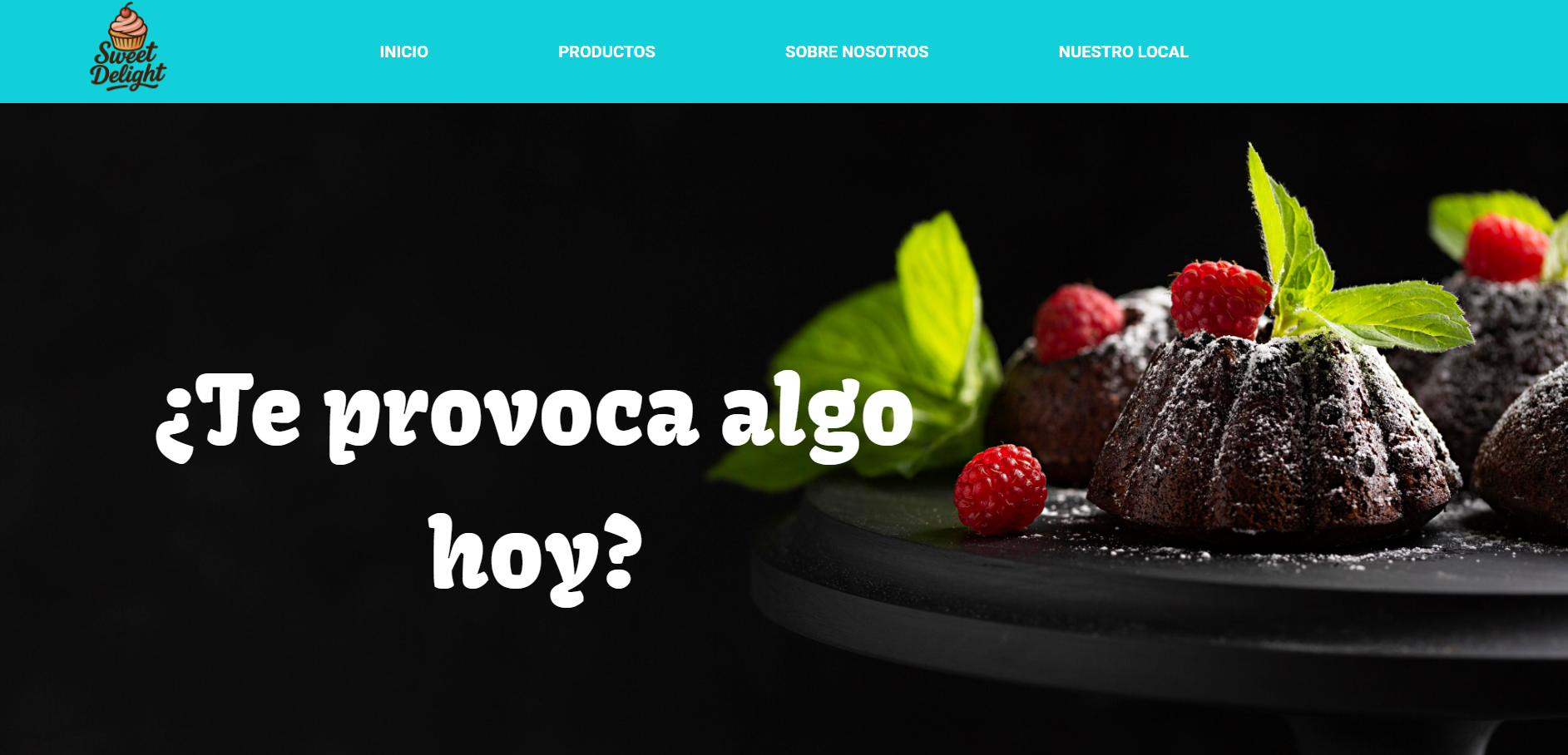 Vista del sitio web Sweet Delight